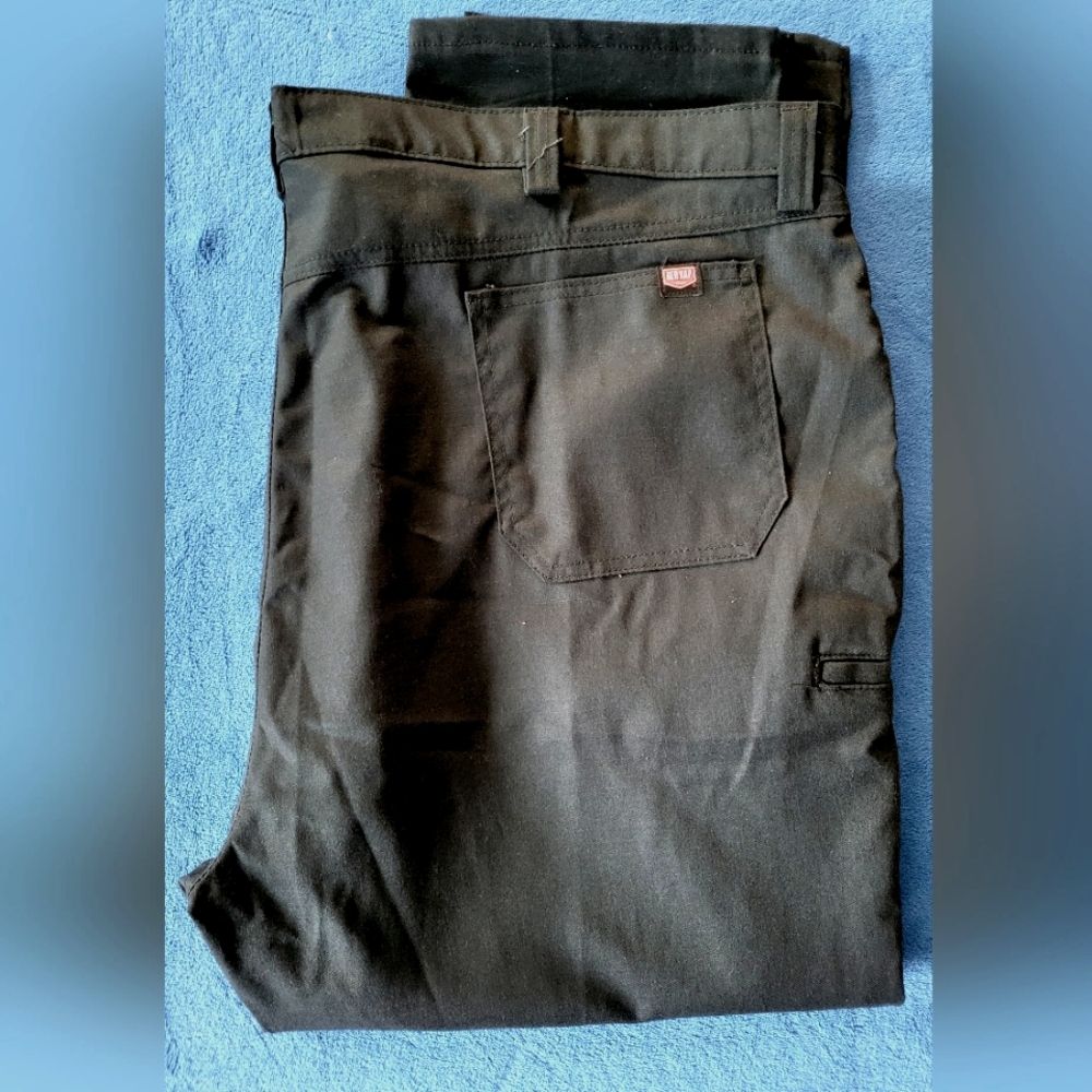 Red Kap Men's Black Pants  50 Waist, 28 Length,